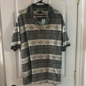 Men's Patterned Polo Shirt